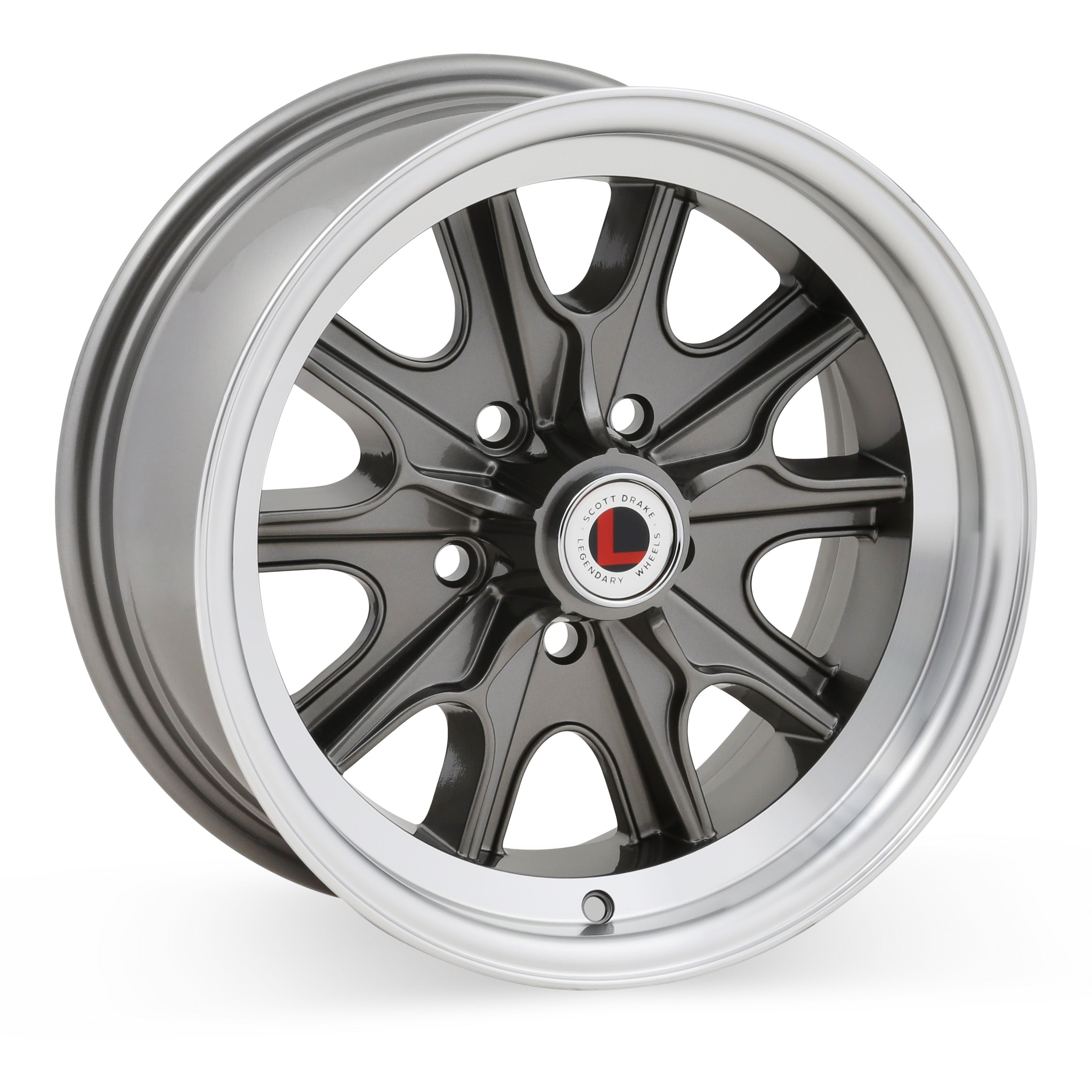 Legendary Wheels LW90-50754B Legendary Wheels HB45 - 15x7 - 5x4.5 - 4.25 BS - Charcoal/Machined Legendary Wheels LW90-50754B