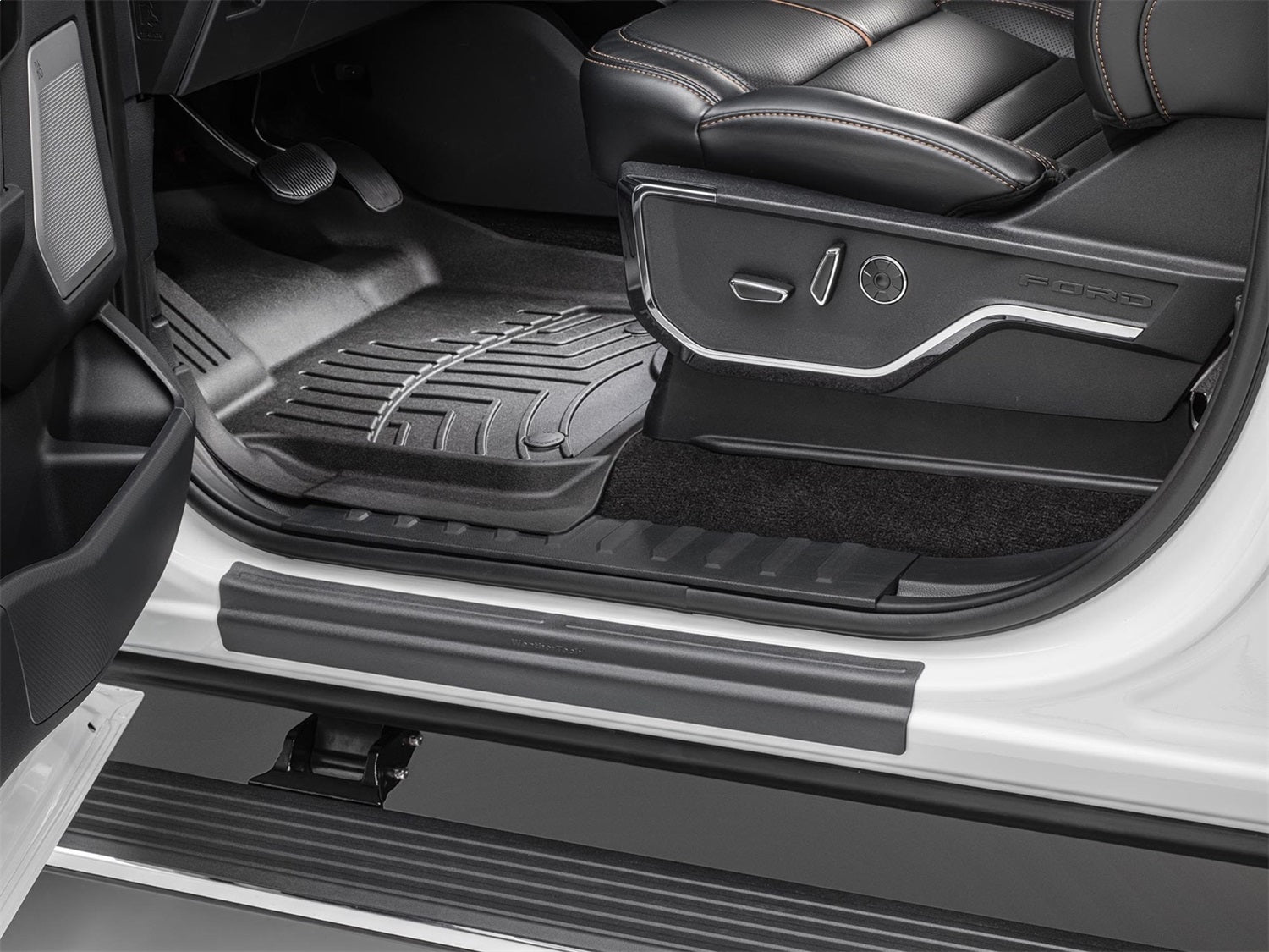Weathertech ST002K2 Sill Protector; 2 Door Set; Black; Weathertech ST002K2