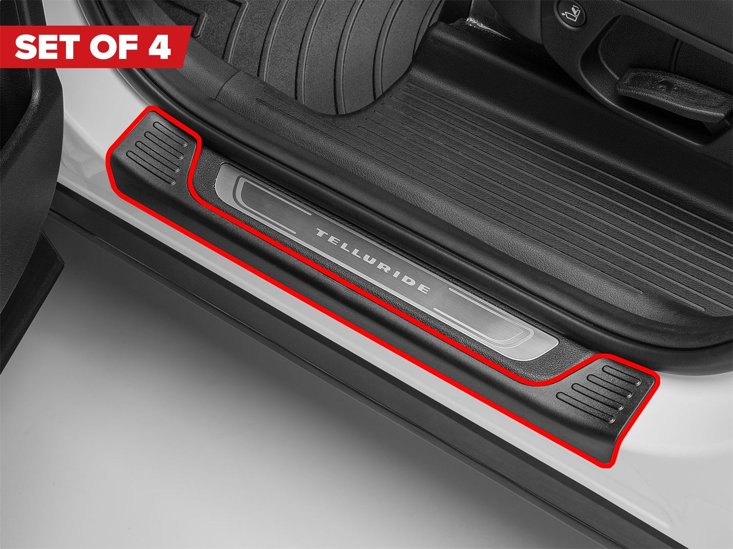 Weathertech ST065K1 Sill Protector; 4 Door Set; Black; Weathertech ST065K1
