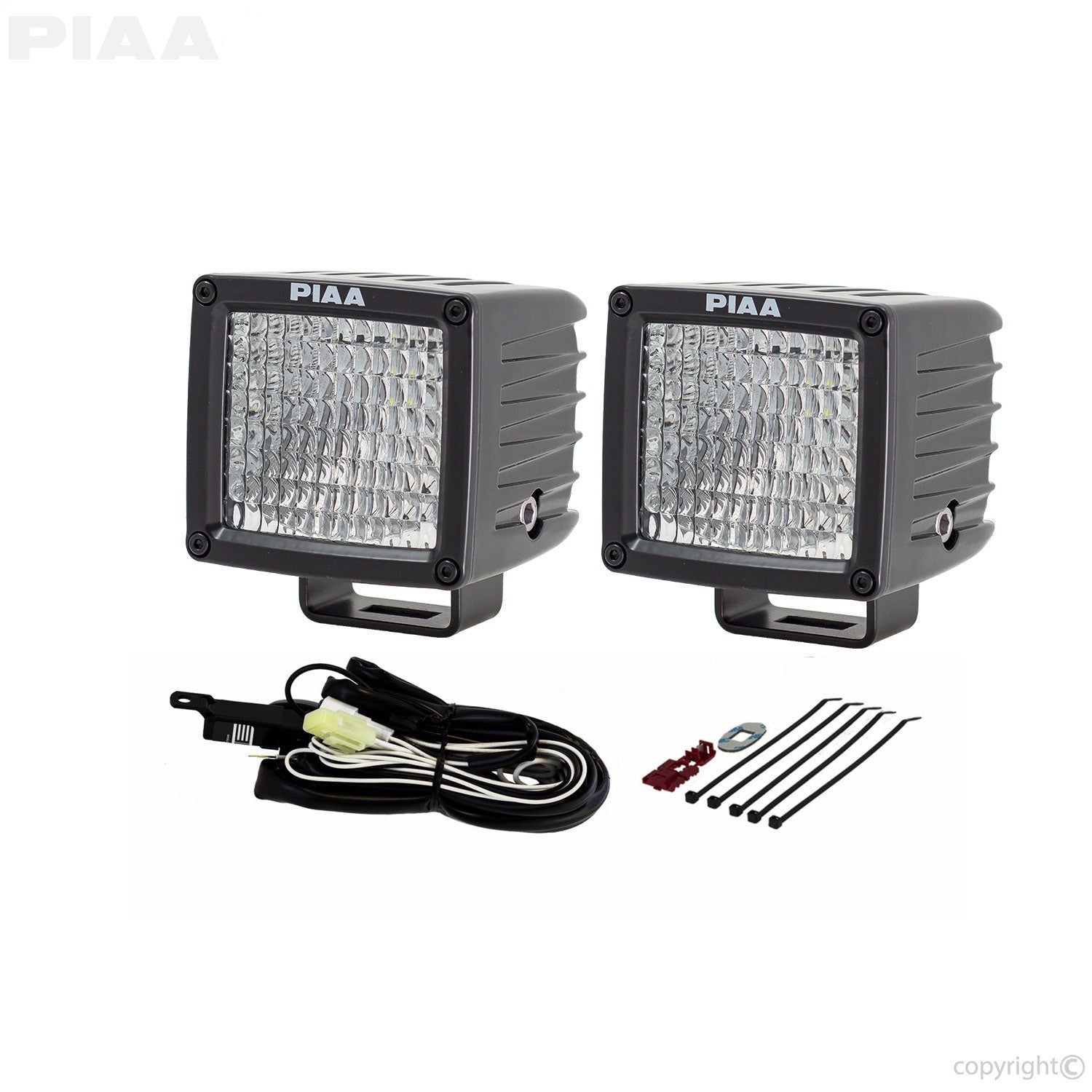 LED Driving Lamp; RF3; 3 in.; Cube; SAE Compliant; Single; PIAA 07403