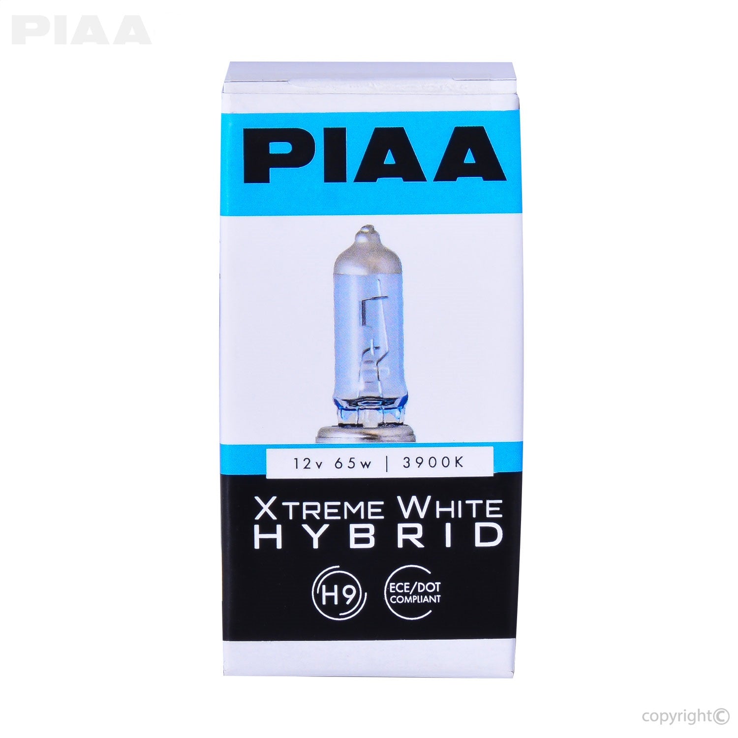PIAA 13-10109 H9 Xtreme White Hybrid Replacement Bulb; 12V; 65W; 3900K; Single Pack; PIAA 13-10109
