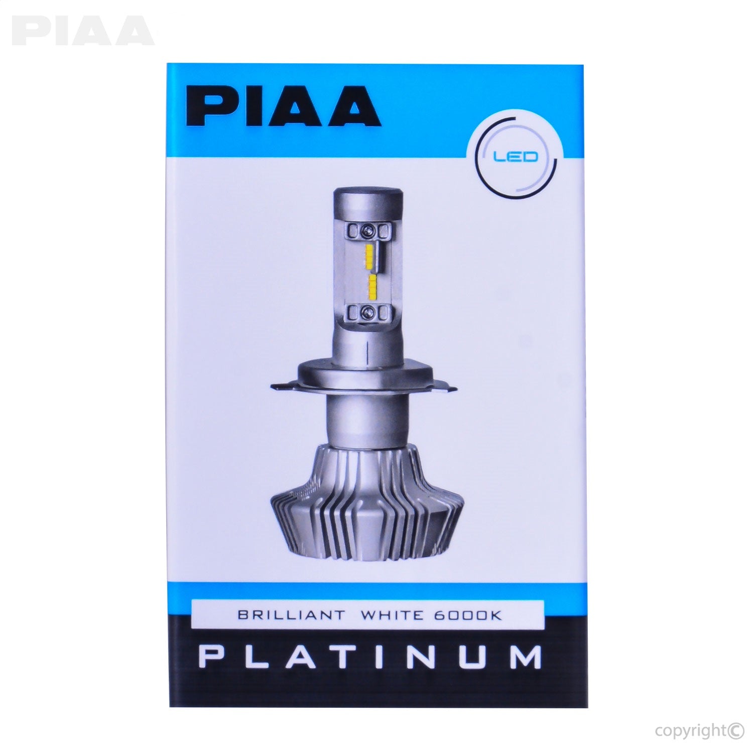 PIAA 16-77304 H4 Platinum LED Replacement Bulb; 25W; 6000K; 4000LM; Single Pack; PIAA 16-77304