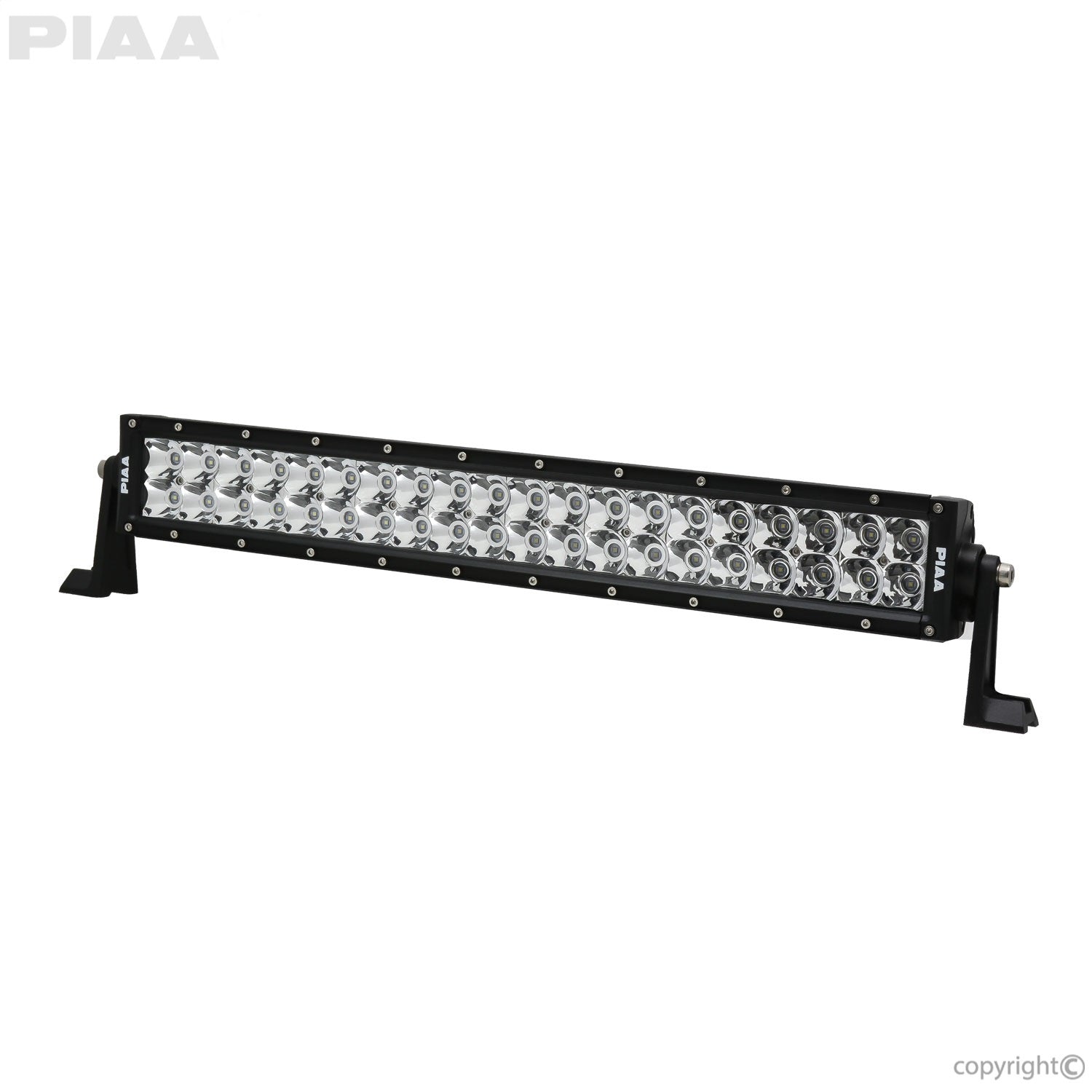 PIAA 16-06620 Quad Series LED Light Bar; 20 in.; Dual Row; Spot Beam; Single; PIAA 16-06620