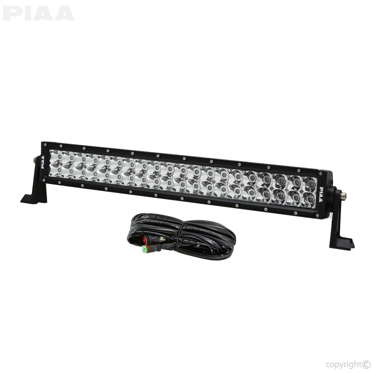 PIAA 26-06620 Quad Series LED Light Bar Kit; 20 in.; Dual Row; Spot Beam; Single; PIAA 26-06620