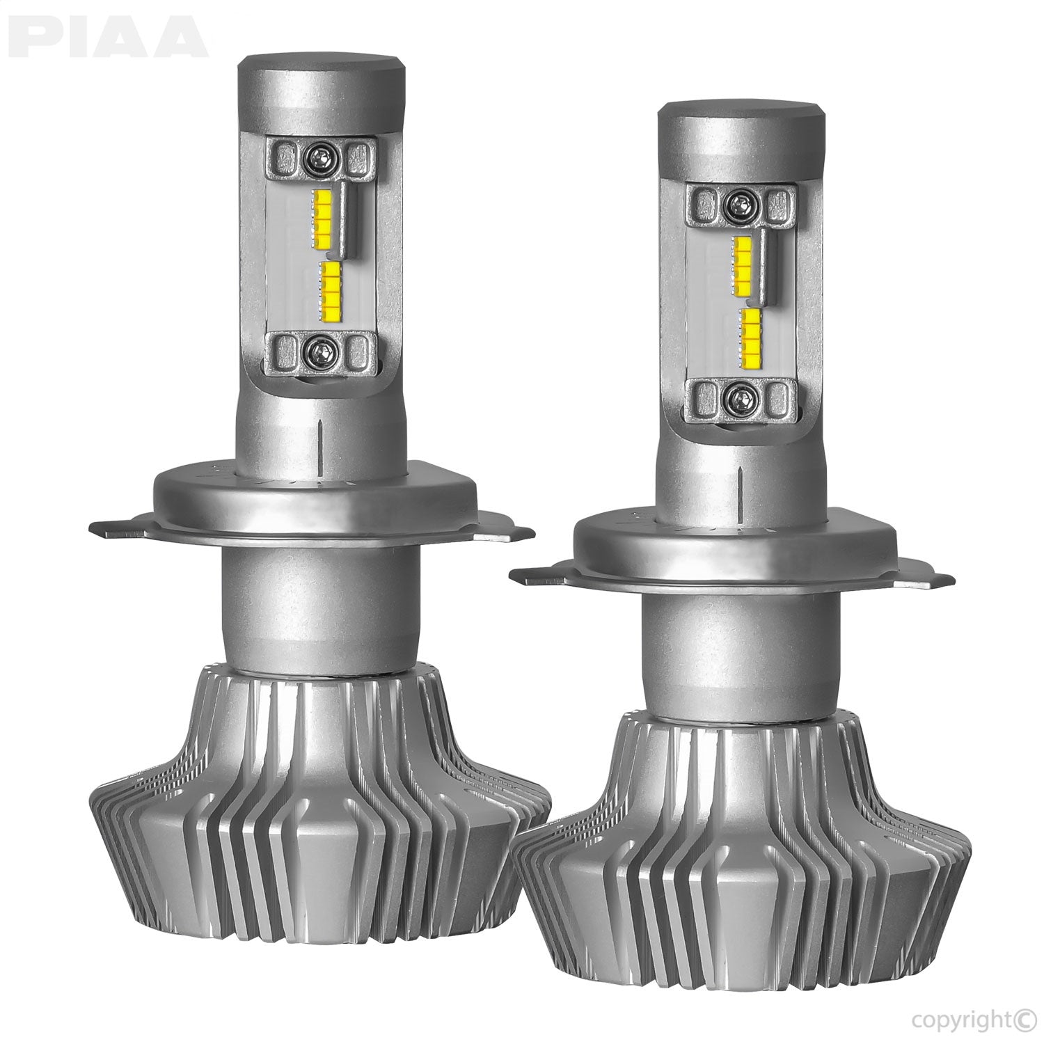 PIAA 26-77304 H4 Platinum LED Replacement Bulb; 25W; 6000K; 4000LM; Twin Pack; PIAA 26-77304