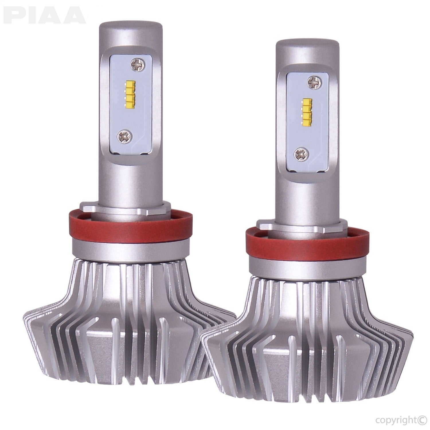 PIAA 26-77309 Powersport H9 Platinum LED Replacement Bulb; 25W; 6000K; 4000LM; Twin Pack; PIAA 26-77309