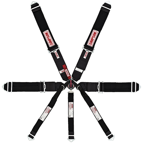 Simpson Safety 29115BK 62" Lap Belt - Black - SFI 16.1 Certified Simpson Safety 29115BK