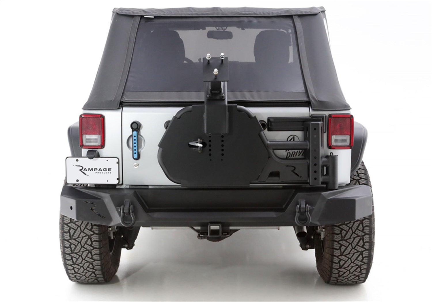 Rampage 9950919 Trail Guard Tire Carrier; Black; Rampage 9950919