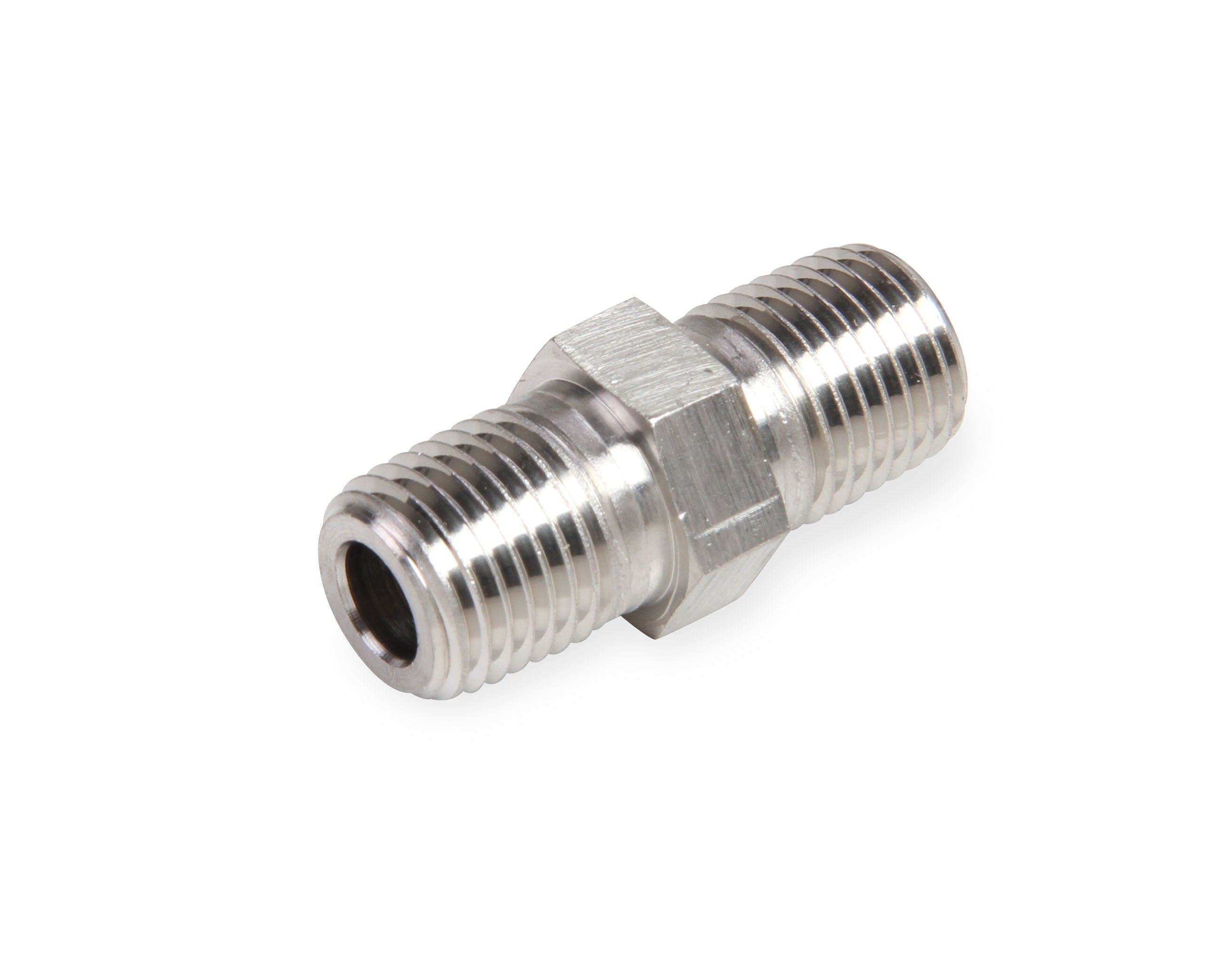 Earl's 3/8" NPT to 3/8" NPT Male Coupling - Stainless Steel