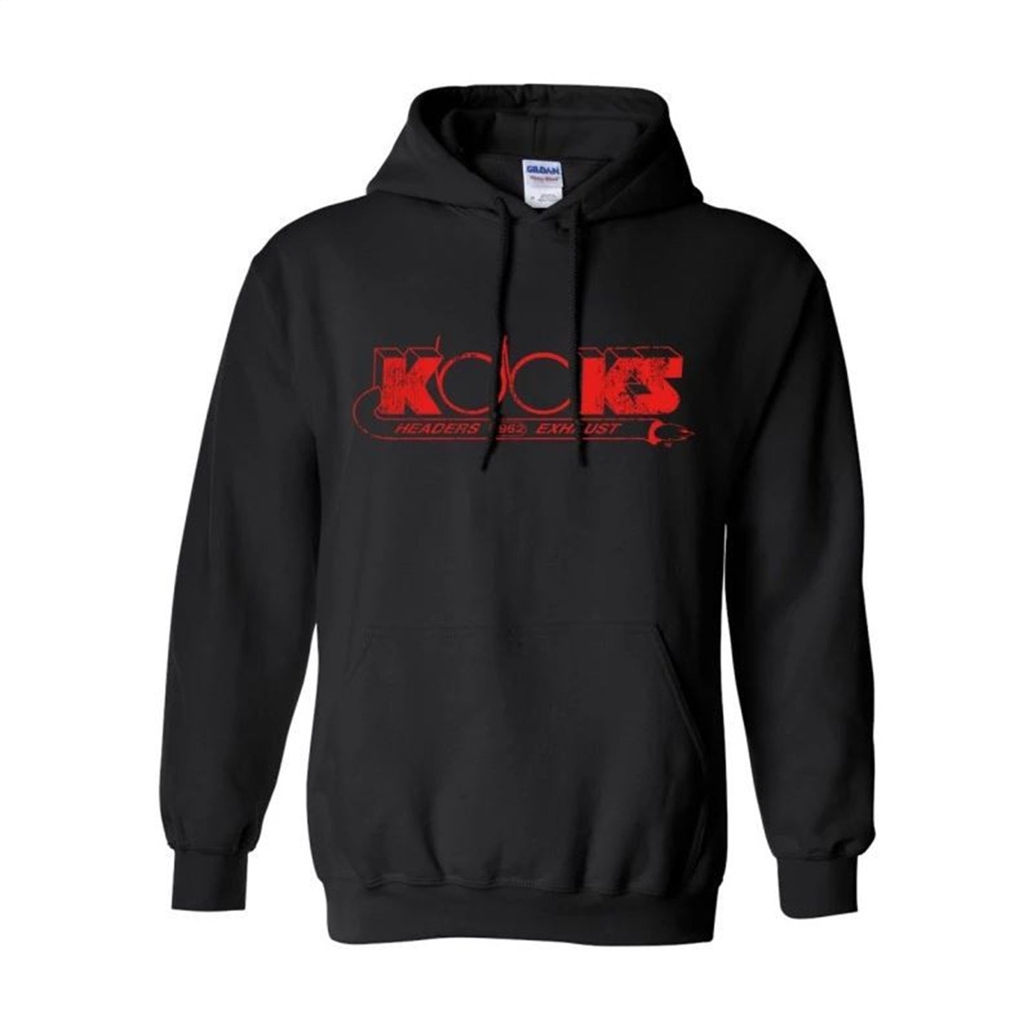 Kooks Custom Headers HS-100603-01 American Flag Exhaust Pullover Hoodie Black-Medium Kooks Custom Headers HS-100603-01