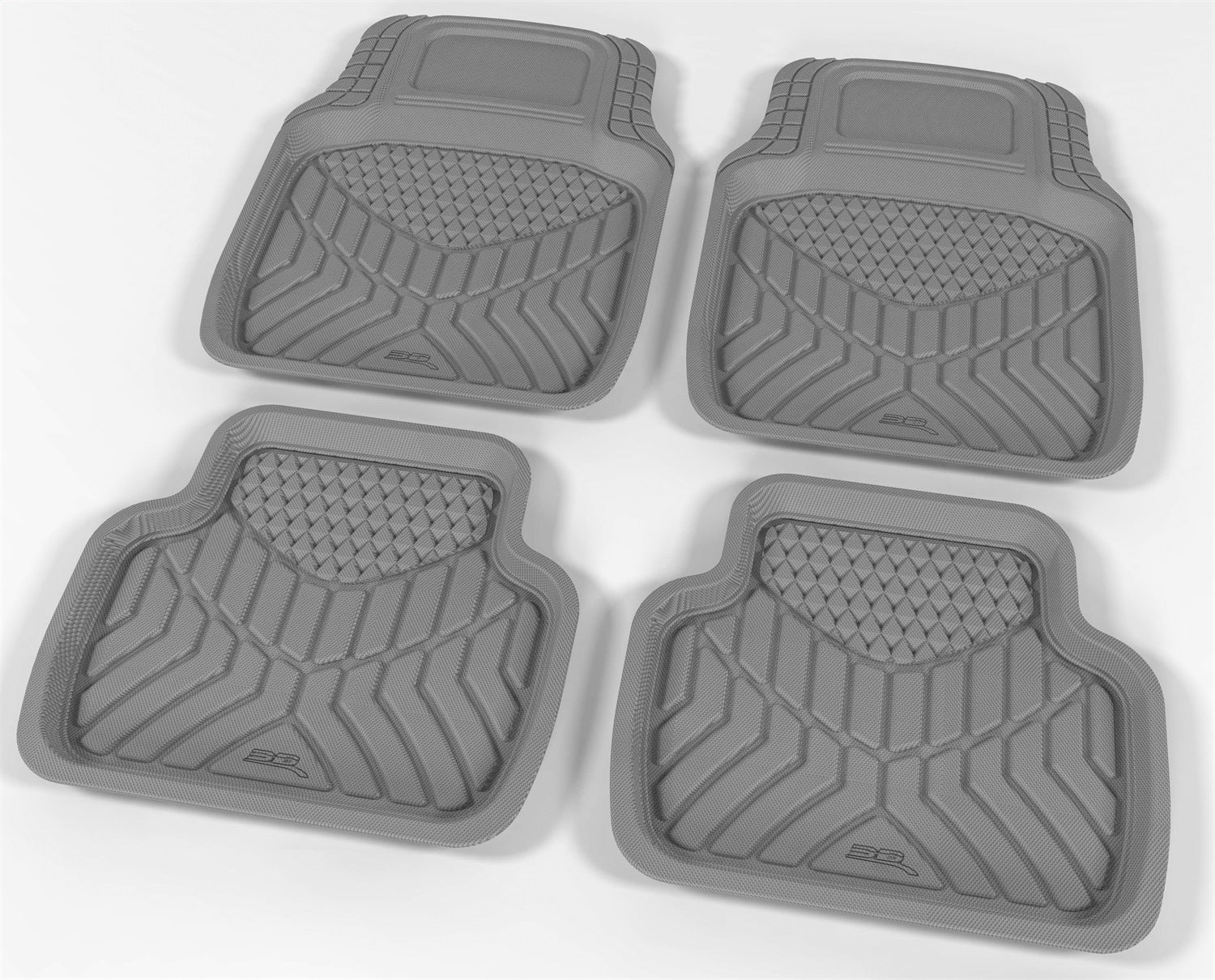 3D MAXpider 2396M-01-FR4 Universal KAGU Floor Mat; Trim-To-Fit 555-4; 4 pc.; Gray; 3D MAXpider 2396M-01-FR4