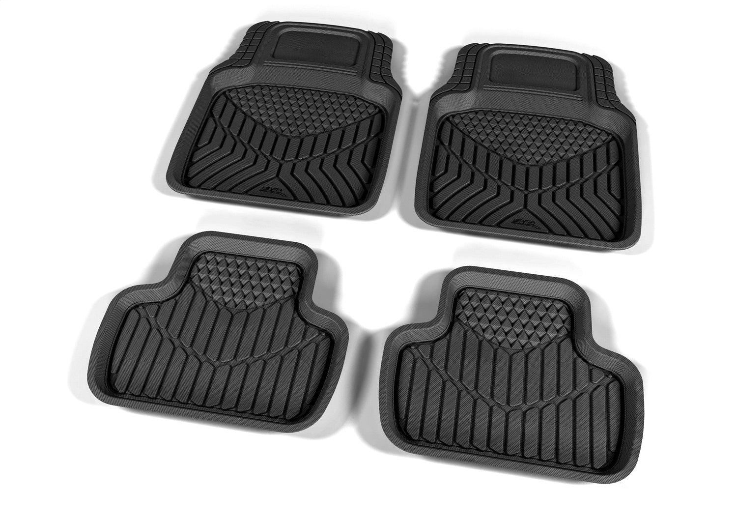 3D MAXpider 2396S-09-R2 Universal KAGU Floor Mat; Trim-To-Fit 555-4; 2 pc. Rear; Black; 3D MAXpider 2396S-09-R2