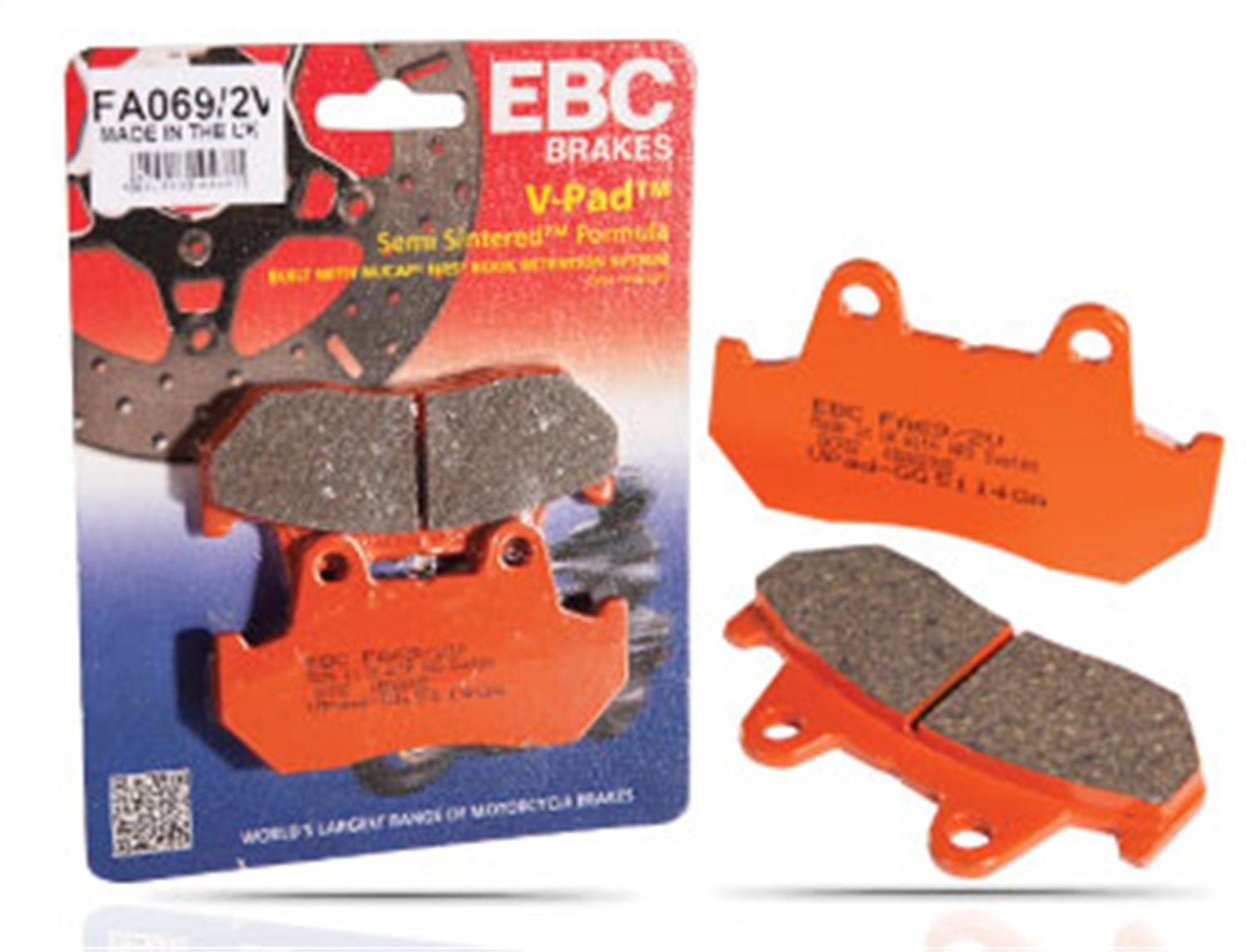 EBC Motorcycle Brakes FA130V Disc Brake Pad EBC Motorcycle Brakes FA130V