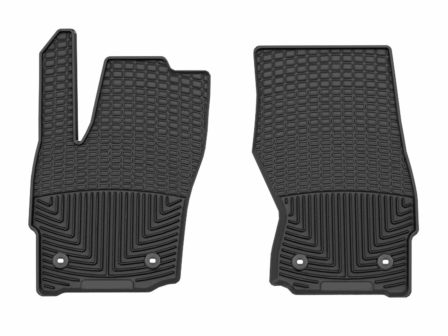 Weathertech W698 All Weather Floor Mats; Black; Front; Weathertech W698