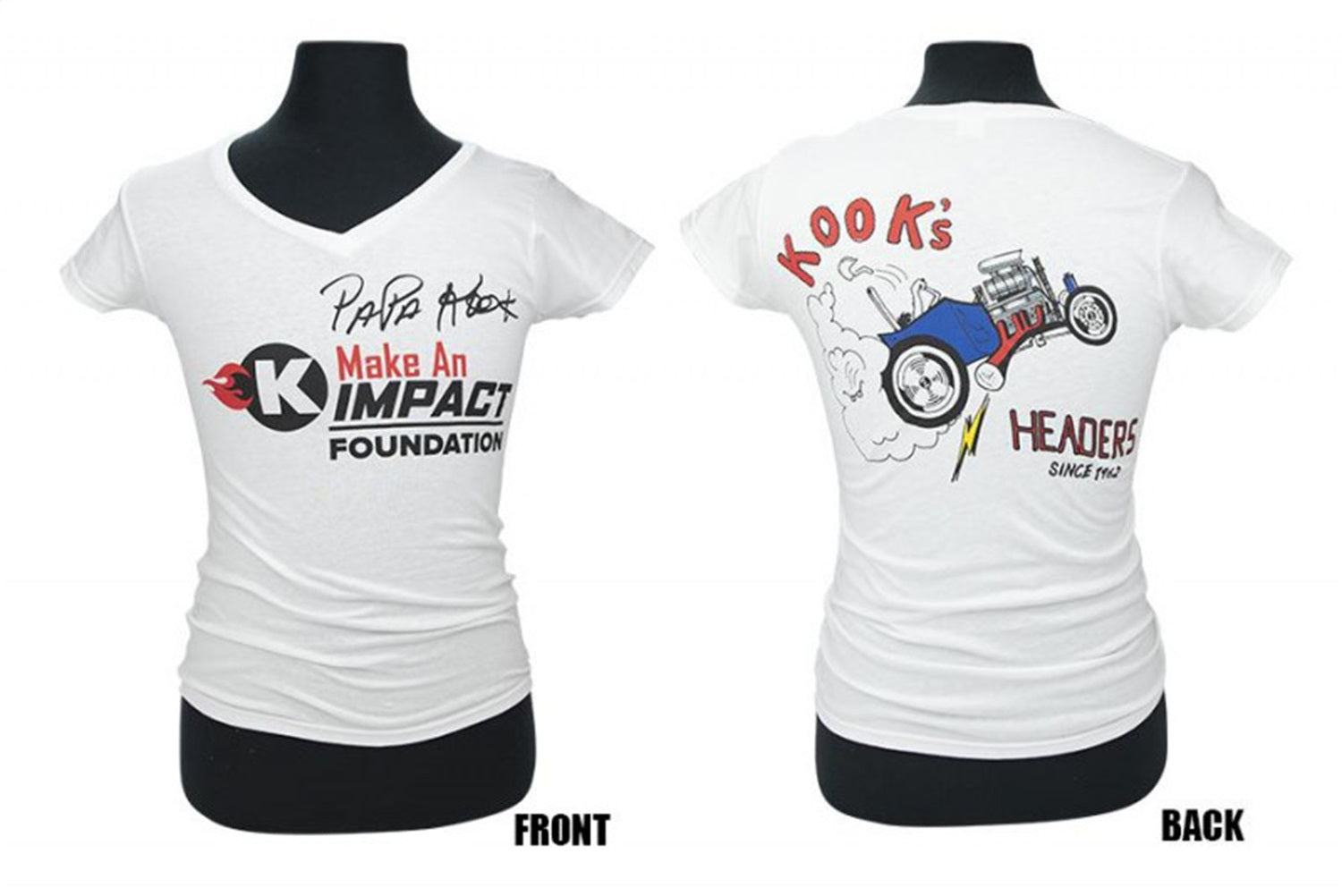 Kooks Custom Headers TS-100650-02 Papa Kook Foundation Women s T-Shirt-Large Kooks Custom Headers TS-100650-02