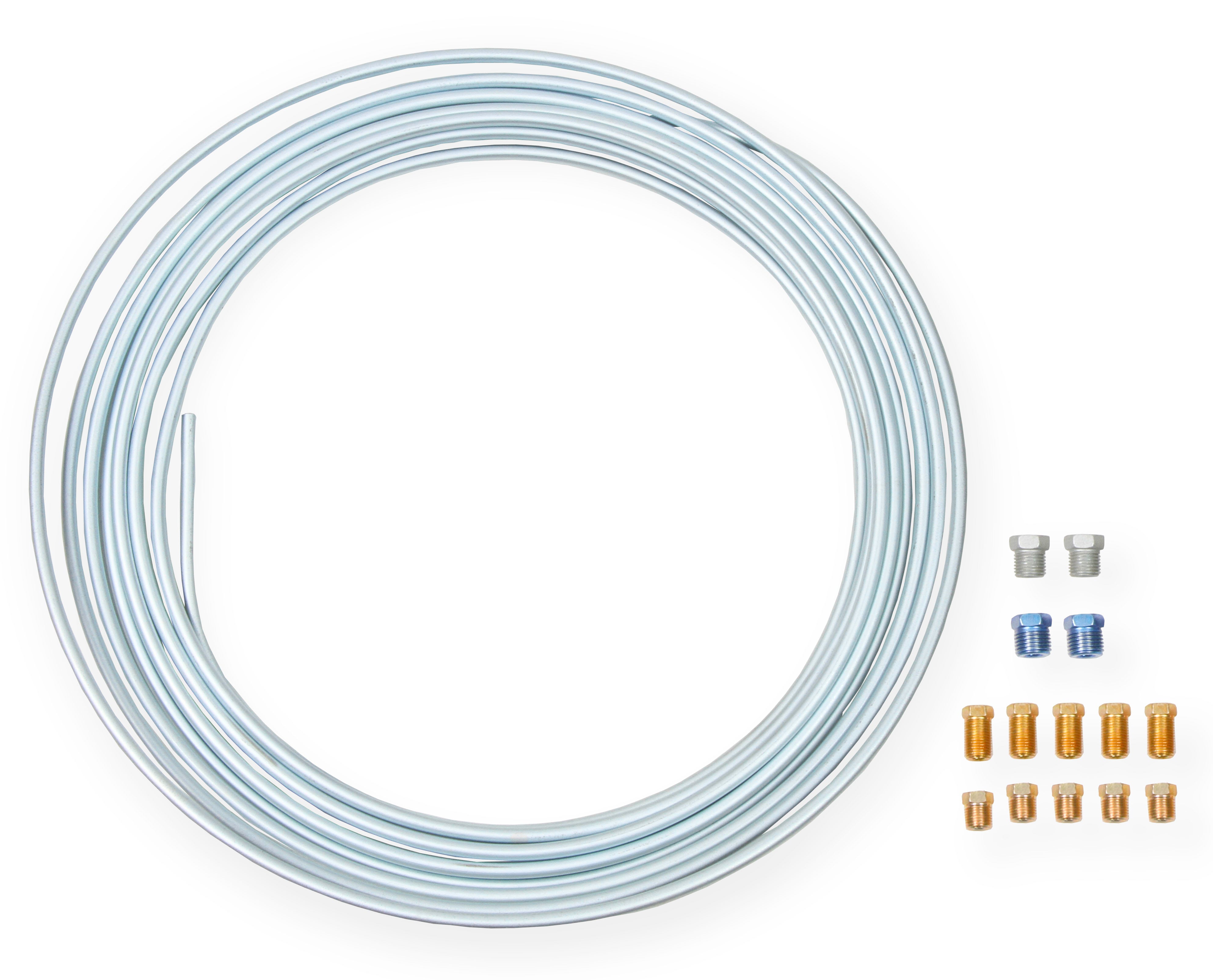 Earl's Steel Zinc Hardline Tubing Kit w/ Tube Nuts