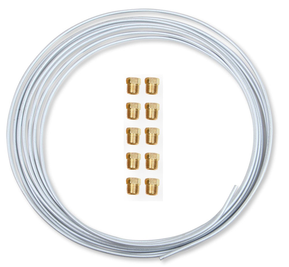 Earl's Steel Zinc Hardline Tubing Kit w/ Tube Nuts